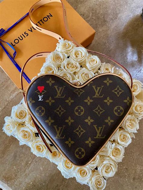 heart shaped monogram bag.